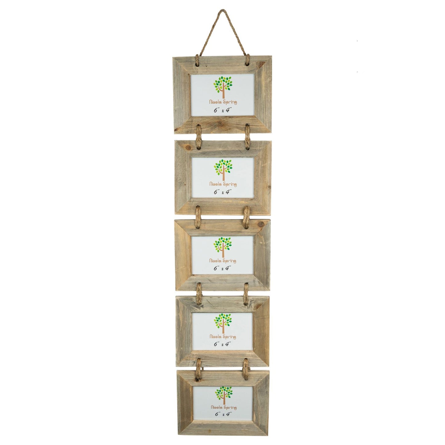 6 x 4 Wooden Hanging Multi Photo Frame
