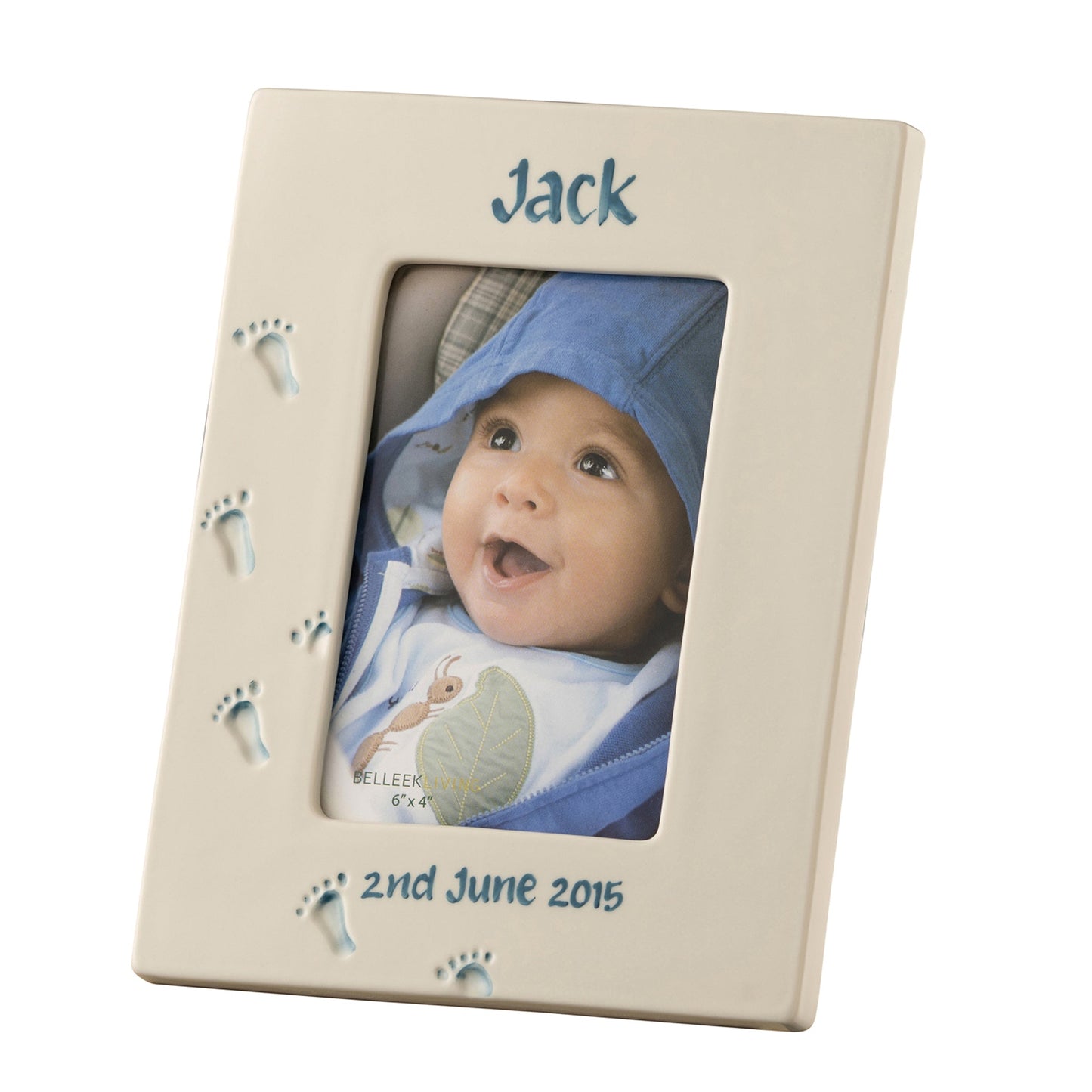 Belleek Living Personalised Precious Memories 6x4 Frame Blue