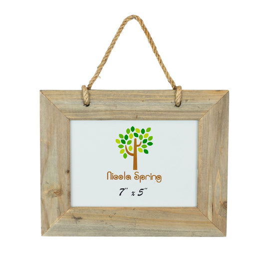 7 x 5 Natural Wooden Hanging Photo Frame