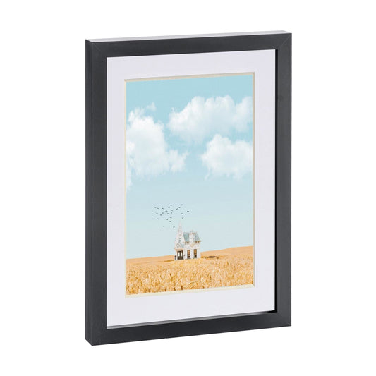 Black A4 (8 x 12) Photo Frame with A5 Mount