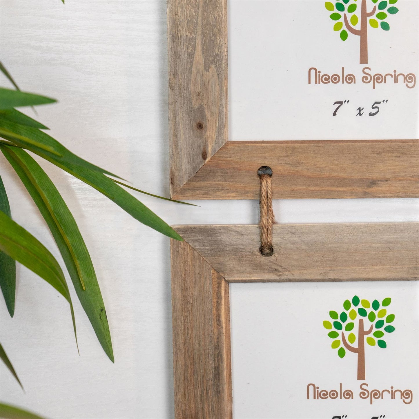 7 x 5 Wooden Hanging Triple Photo Frame