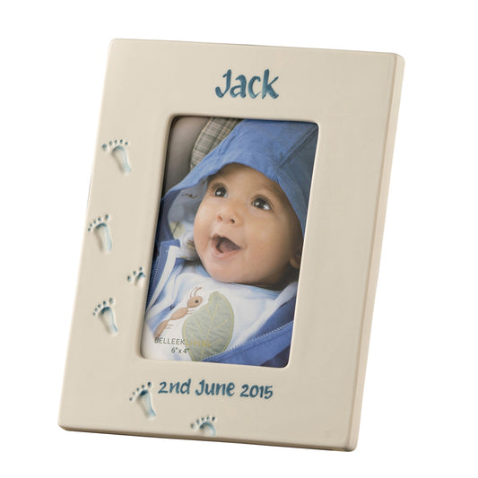 Belleek Living Personalised Precious Memories 6x4 Frame Blue