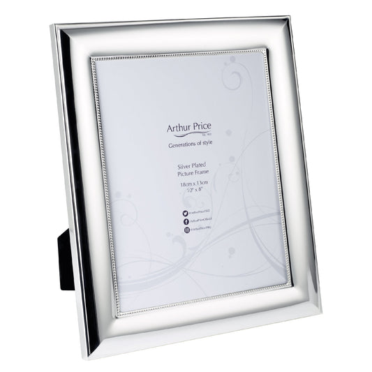 Beaded Photo Frame | Silver Plated | 10x8