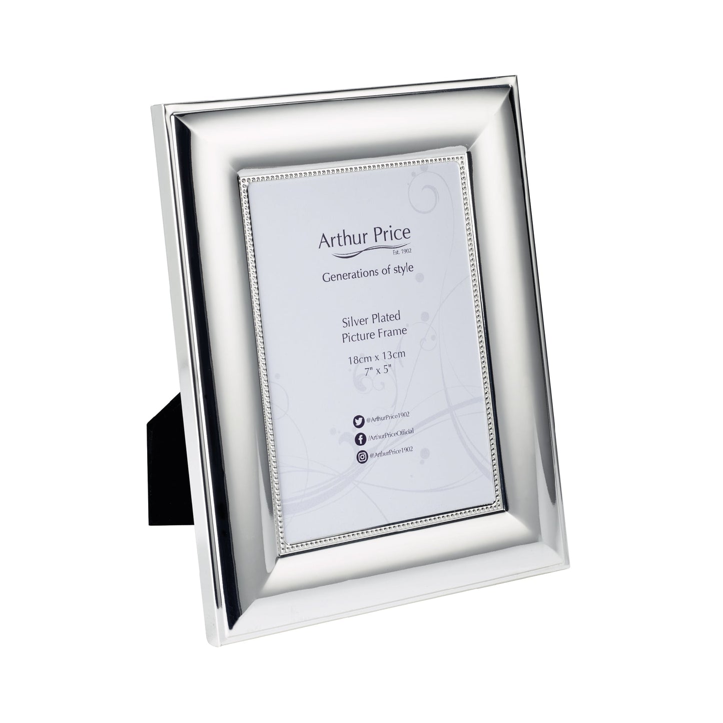 Beaded Photo Frame | Silver Plated | 7x5
