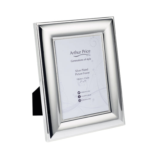 Beaded Photo Frame | Silver Plated | 7x5