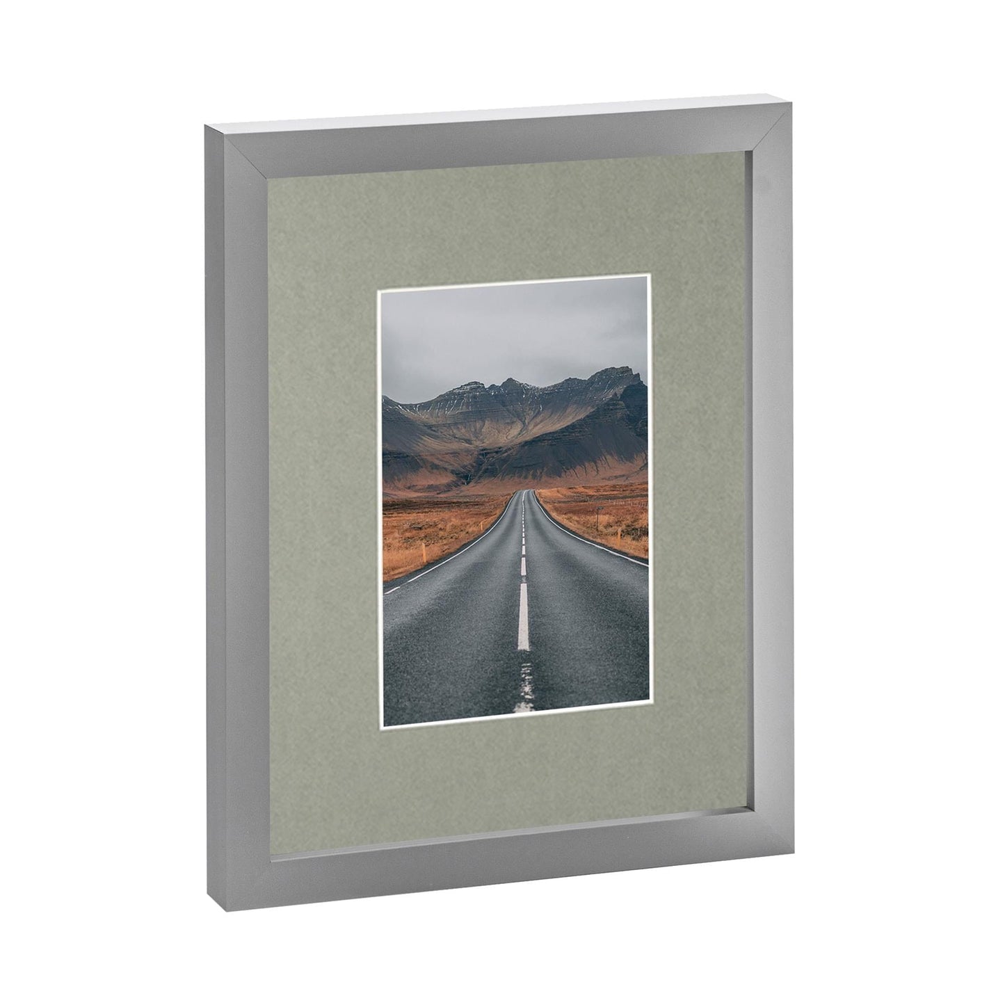 Grey 8 x 10 Photo Frame with 4 x 6 Mount
