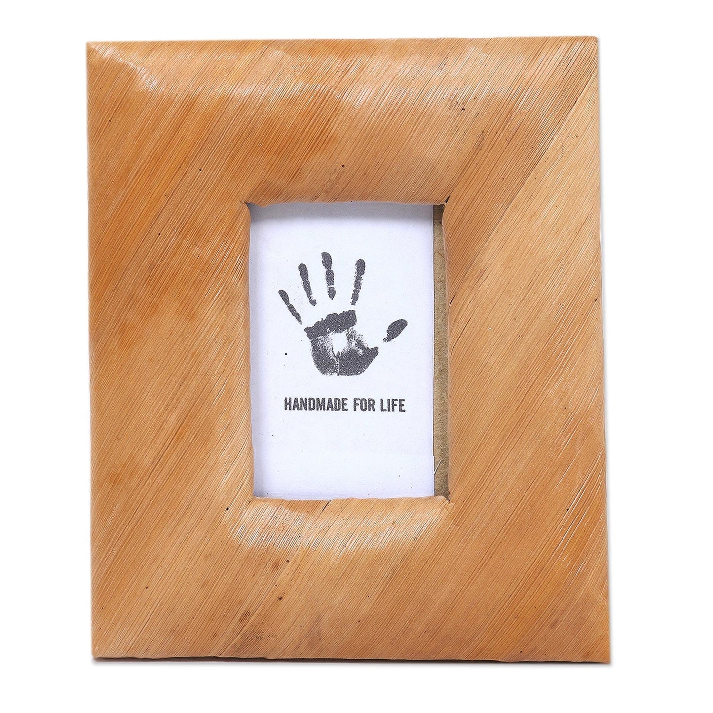 Banana Bark Artisan Crafted 2x3 Photo Frame from Bali - Banana Tan