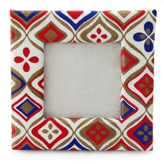 Blue Red Gold and White 2x2 In Photo Frame from India - Illusion